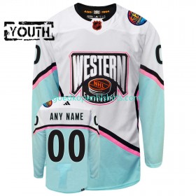 Custom 2023 All-Star Adidas Wit Authentic Shirt - Kinderen